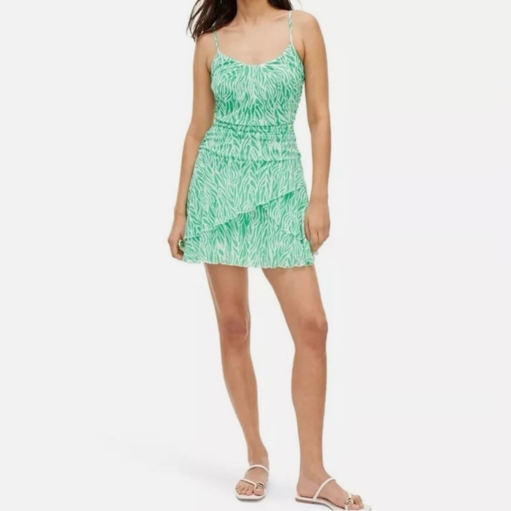 Diane Von Furstenberg | Strappy Mesh Sea Twig Mini Dress